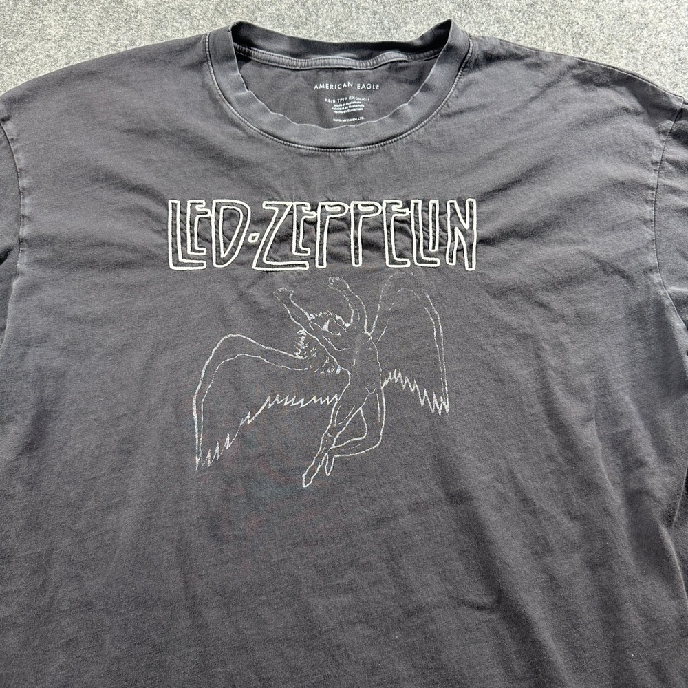 American Eagle Led Zeppelin Graphic T-Shirt Mens XS/S Gray Band Tee